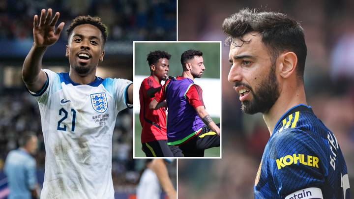Angel Gomes reveals 'angry' texts he's received from ex-Man Utd teammate Bruno Fernandes