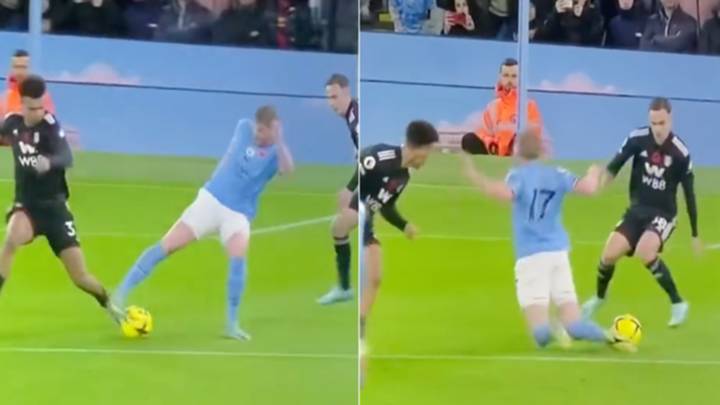 Kevin De Bruyne seemingly dives to win Erling Haaland's match-winning penalty vs Fulham