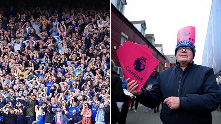 Everton fans voice anger at Sky Sports after cameras 'fail to show' key aspect of Premier League protest
