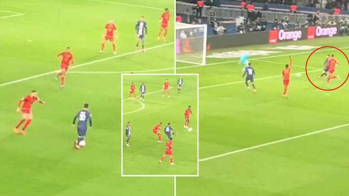Fan footage of Lionel Messi's goal against Angers is art, he makes football look so easy
