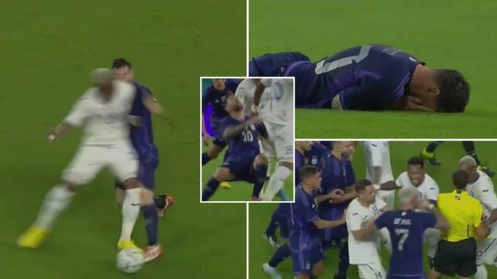 Dangerous shoulder charge on Lionel Messi sparks brawl in Argentina's friendly against Honduras