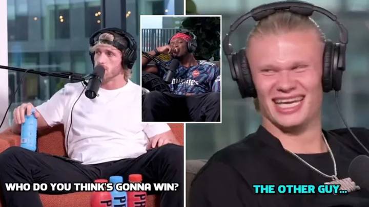 Erling Haaland gives brutal answer when asked who will win out of KSI and Tommy Fury in front of YouTube star