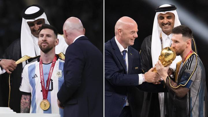 Lionel Messi offered $1 million for bisht he wore while lifting the World Cup