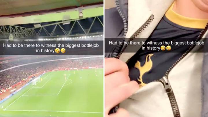 Spurs fan was at Emirates to witness Arsenal's "bottlejob" against Southampton