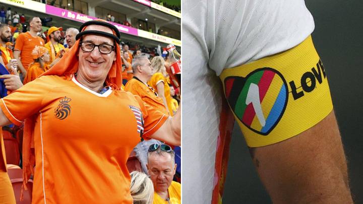 Dutch fan known as 'T*ts Man' forced to remove inflatable breasts by Qatar officials