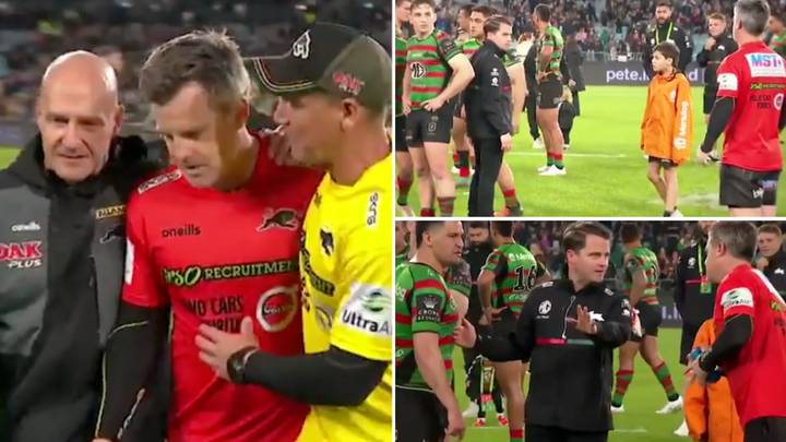 NRL legend calls for life ban for Panthers trainer who allegedly sledged South Sydney star