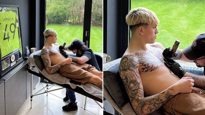 Fans noticed Man Utd forward Alejandro Garnacho's bizarre 'Prison Break'  tattoo on his arm