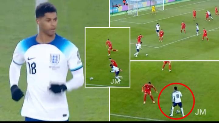 Compilation of Marcus Rashford's England cameo vs North Macedonia goes viral