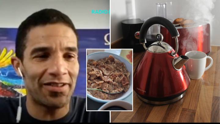 David James says he puts boiling water on his cereal instead of milk