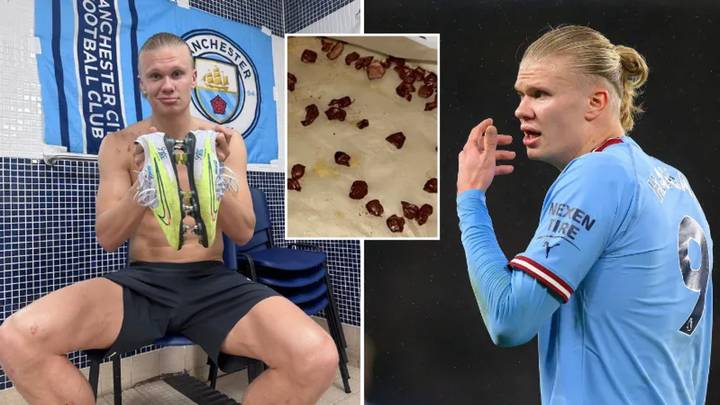 Fans left horrified by Erling Haaland's meal after Everton win