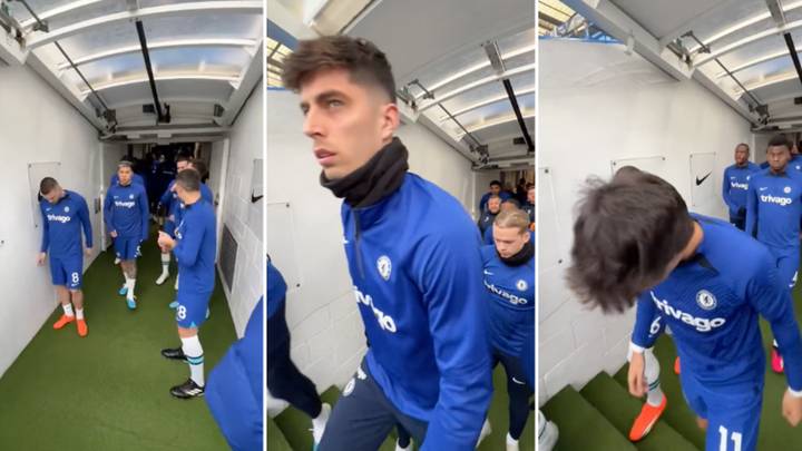 Footage of Chelsea players walking out of the tunnel vs. Southampton is going viral