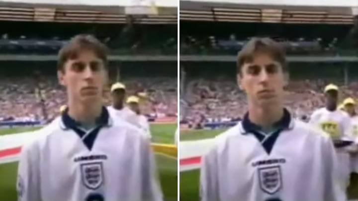 Footage Emerges Of Gary Neville Not Singing England National Anthem After Trent Alexander-Arnold Controversy