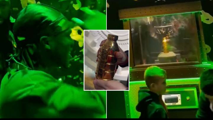 New footage shows exact moment young boy won £400,000 golden PRIME bottle