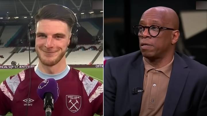 Declan Rice drops Arsenal transfer hint in chat with Ian Wright after Man Utd masterclass