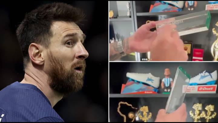 Lionel Messi has won so many awards he gave one to teammate