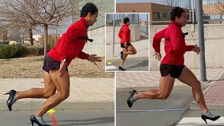 Man breaks world record for 100m sprint in high heels, he's coming for Usain Bolt