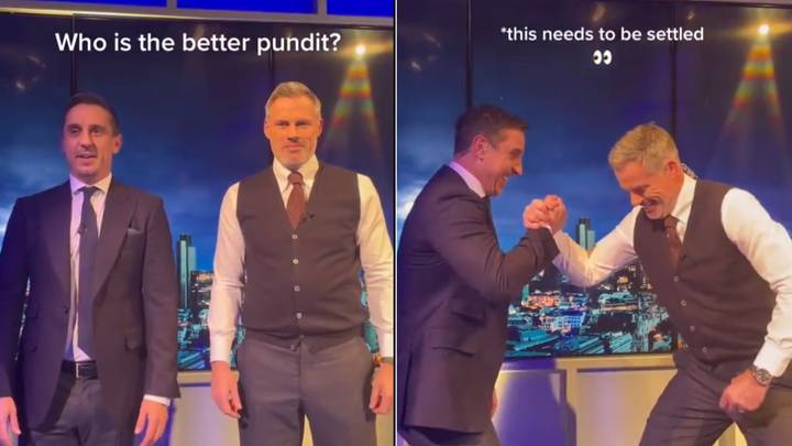 Gary Neville and Jamie Carragher take part in "Who is most likely to" trend