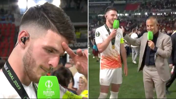 "I love this club..." - Declan Rice gives heartfelt interview after West Ham win the Europa Conference League