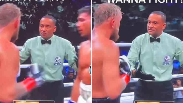 Referee asked Jake Paul 'do you want to fight' as he held on to Tommy Fury