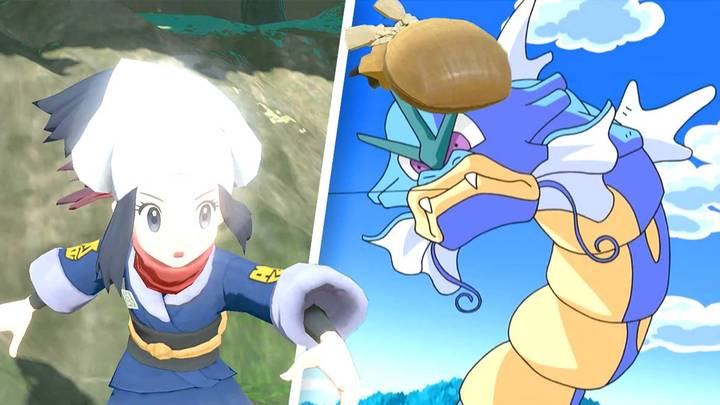 'Pokémon Legends: Arceus' Player Captures Gyarados Mid-Air With Incredible Hail Mary Pokéball Throw