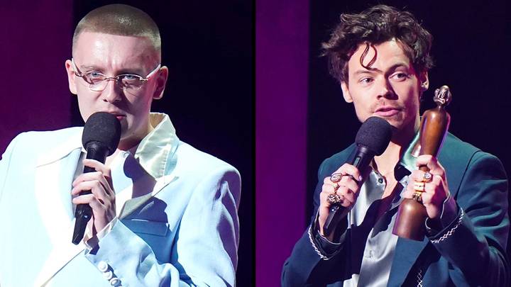 People think Aitch threw shade at Harry Styles during his Brit Awards acceptance speech