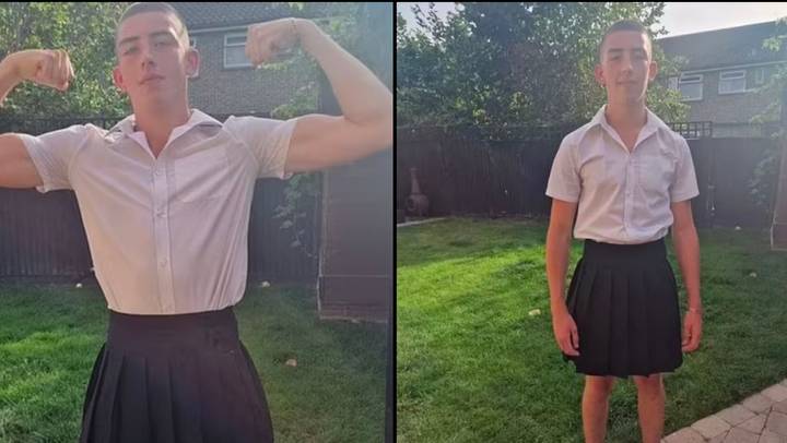 Lad forces school to make uniform rule change after turning up to class in skirt