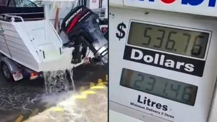 Fisherman makes expensive mistake while filling up his car at the petrol station