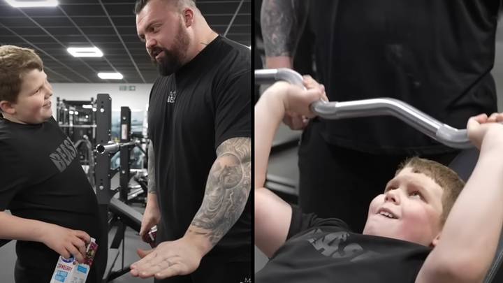 Eddie Hall’s 10-year-old son bench presses more than what most adults can do