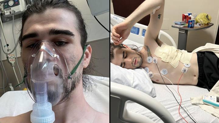 Addicted man claims vapes are as bad as smoking after lungs collapsed aged 22