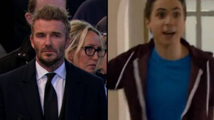 Clip comparing David Beckham to Simon from The Inbetweeners goes viral following 2am queue