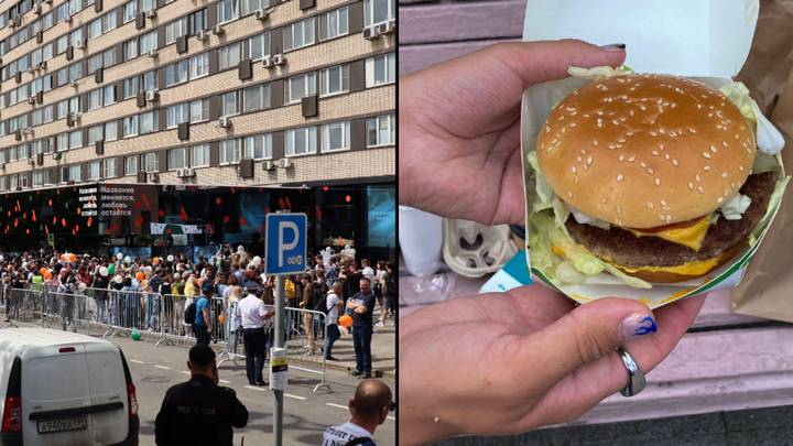 Hundreds Of Russians Queue To Try 'Rip Off' McDonald's After Company Pulls Out Of The Country