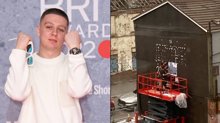 Aitch promises to 'fix things' after his album artwork was painted over iconic Ian Curtis mural