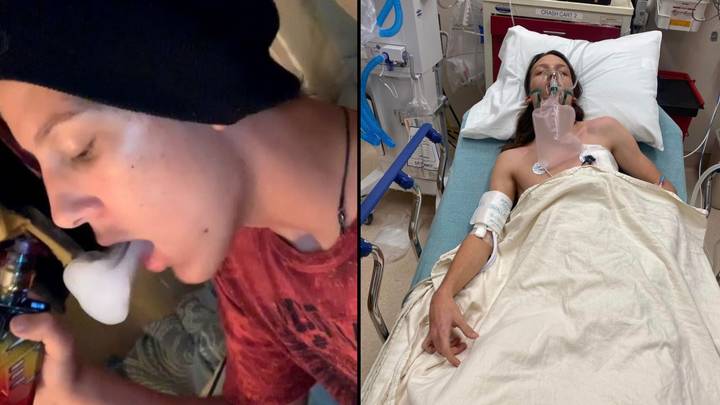 Teen claims vaping gave him collapsed lung and insides that 'looked like he'd smoked for 30 years'