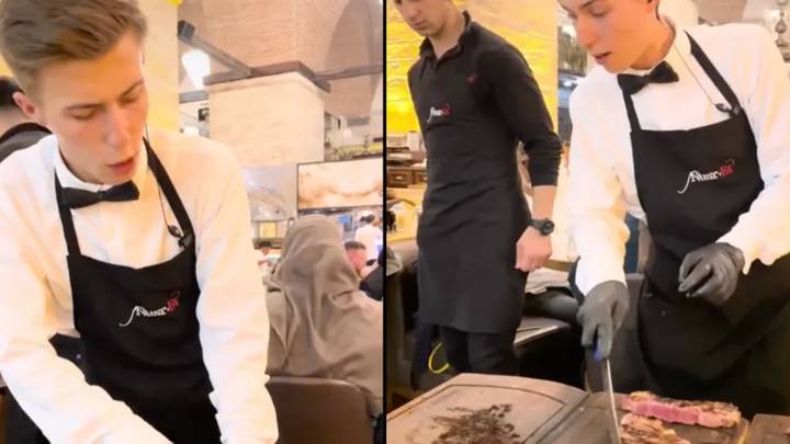 Salt Bae Restaurant Experience Goes Wrong After Meal Is Knocked On Floor