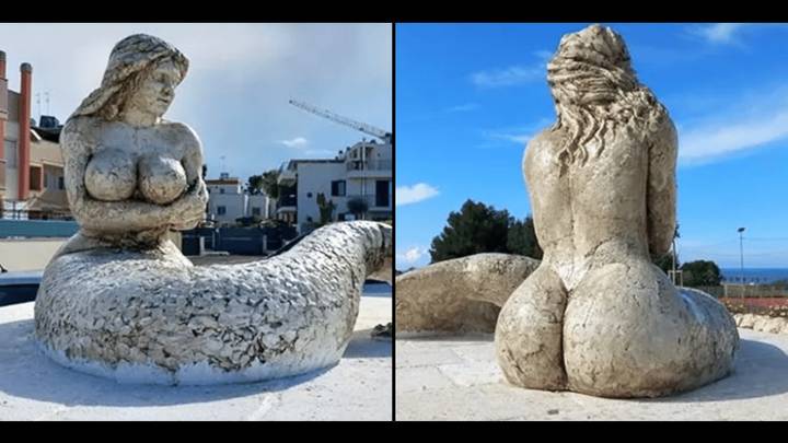 Mermaid statue with 'big bum' criticised for being 'too sexual'