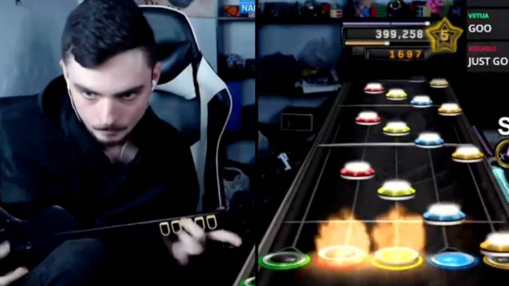 Gamer sets Guitar Hero world record after 533 attempts at song on 300% speed