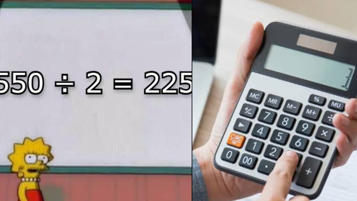 There's a viral meme that 550 ÷ 2 = 225 and it's blowing people's minds