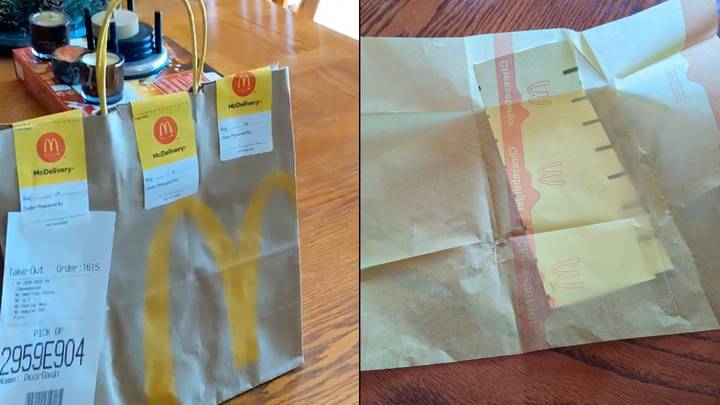 Man 'genuinely surprised' at receiving nothing in bag after ordering nothing at McDonald's