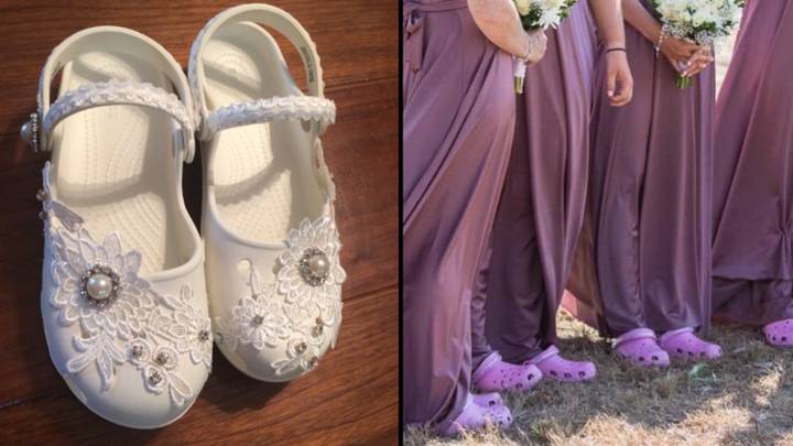 Brides are stirring up controversy by wearing Crocs at their wedding