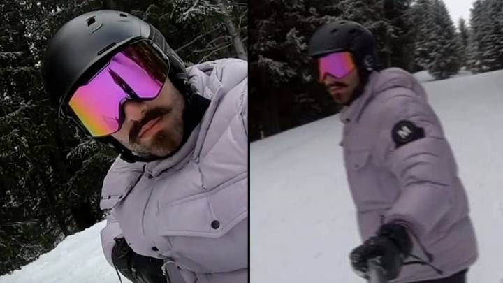 Snowboarder Didn't Realise He Was In Massive Danger Until He Watched Video Back