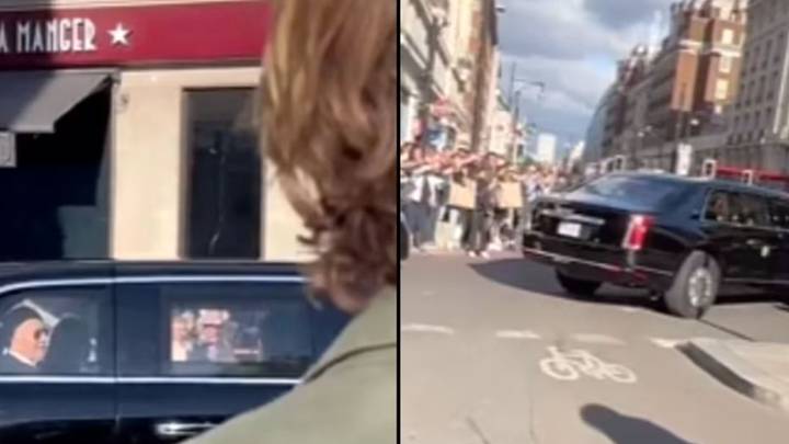 Joe Biden's car gets mobbed as he's stuck in traffic en route to Queen's funeral