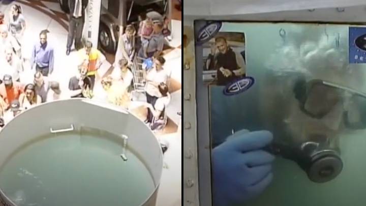 Man lived completely underwater for ten days inside tank to see what would happen to him