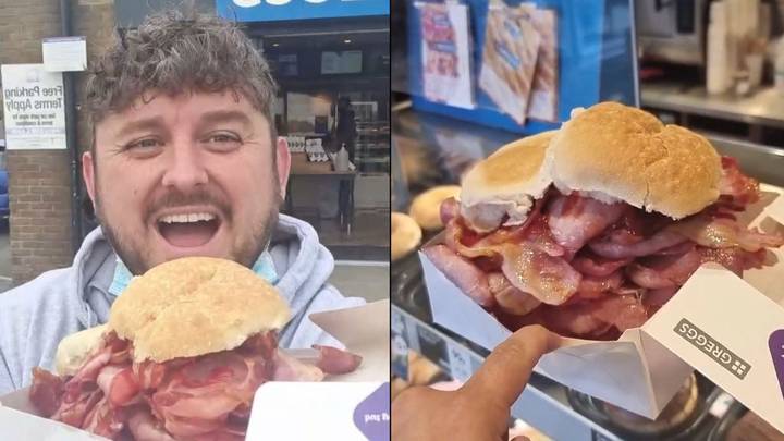Man orders the biggest ever bacon sandwich from Greggs