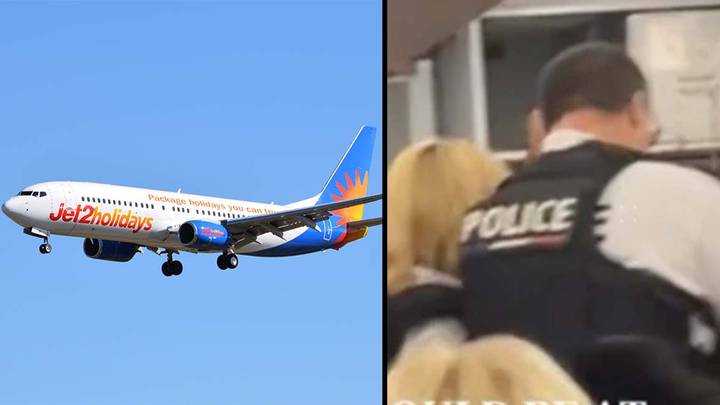 Dad restrains woman who stripped and tried to storm Jet2 cockpit during flight