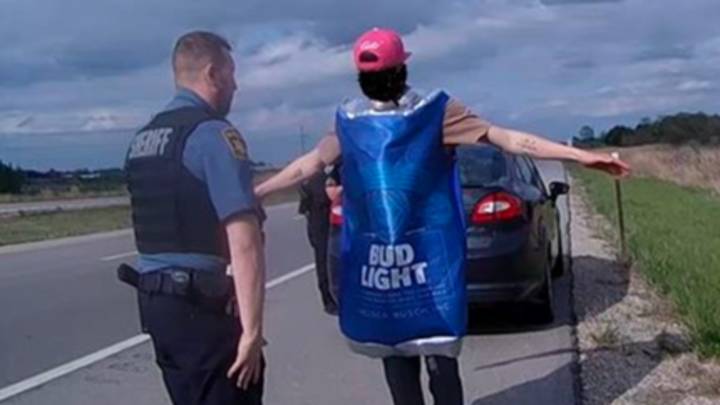 Man wearing beer costume gets arrested for driving under the influence