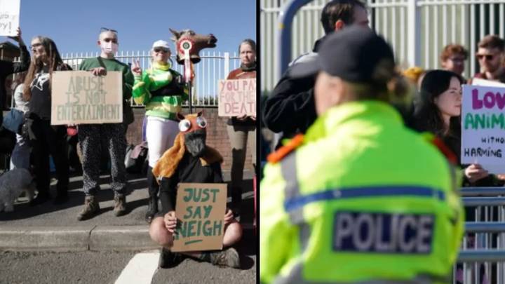 Woman, 33, arrested as animal activists vow to scale fences and disrupt Grand National
