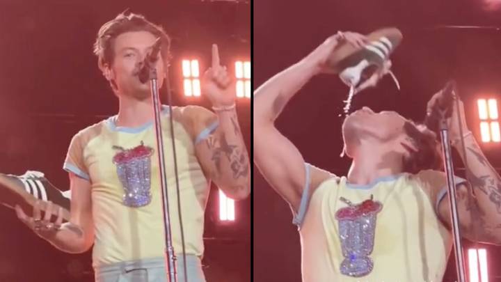 Harry Styles admits he feels ‘ashamed of himself’ after doing a shoey at Australian concert