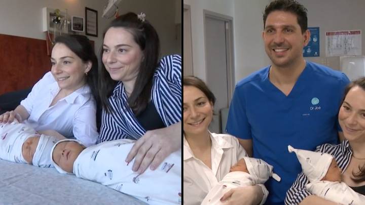 Twins give birth at the same time and same hospital