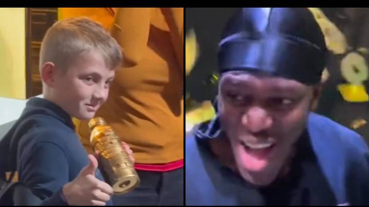 New footage shows moment two young boys win KSI and Logan Paul's £400,000 golden  Prime bottle