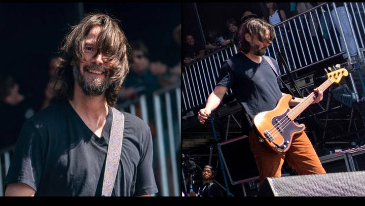 Keanu Reeves and his band perform for first time in 20 years